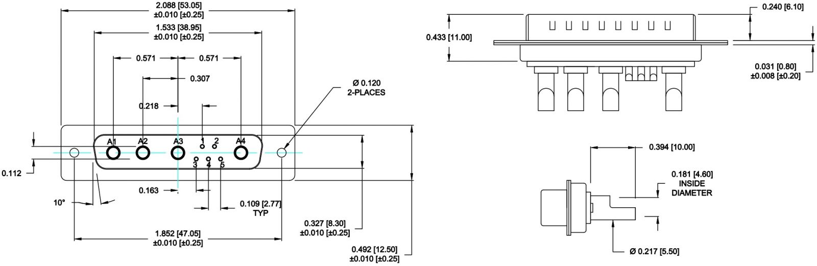 מחבר קונקטור NORCOMP 680M9W4103L401